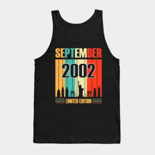 18th Birthday Gift September 2002 vintage New York City 18 Years Old Tank Top